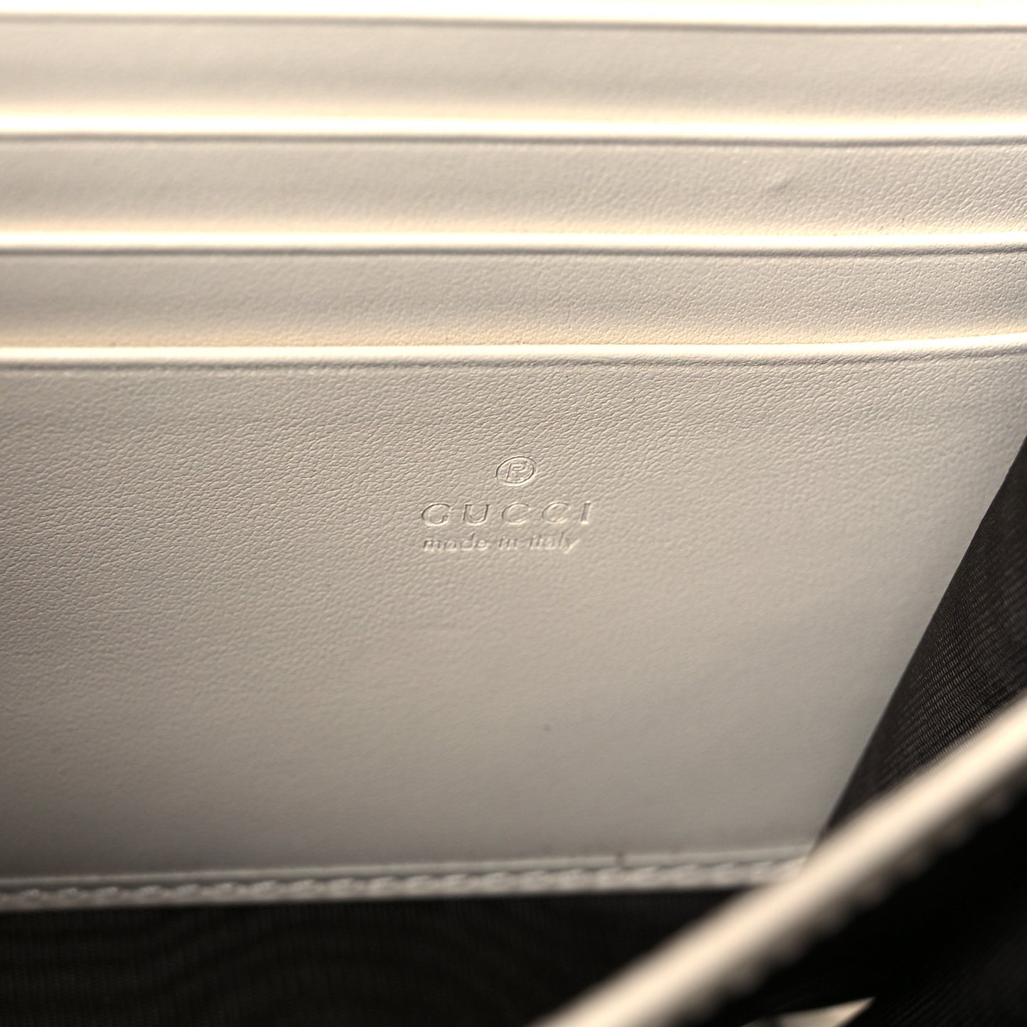 Calfskin Matelasse Aria GG Marmont Chain Wallet Mystic White
