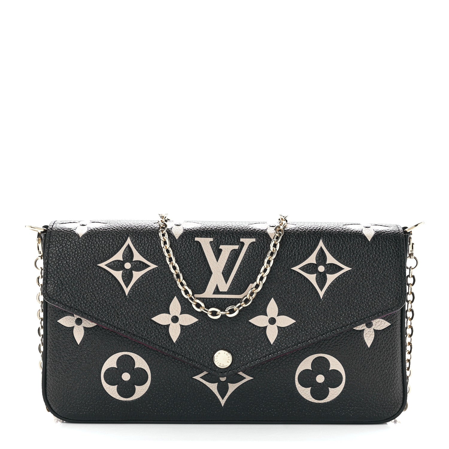 Louis Vuitton Empreinte Monogram Giant Felicie Pochette Black Beige 3 of 13