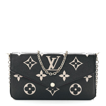 Louis Vuitton Empreinte Monogram Giant Felicie Pochette Black Beige 3 of 13