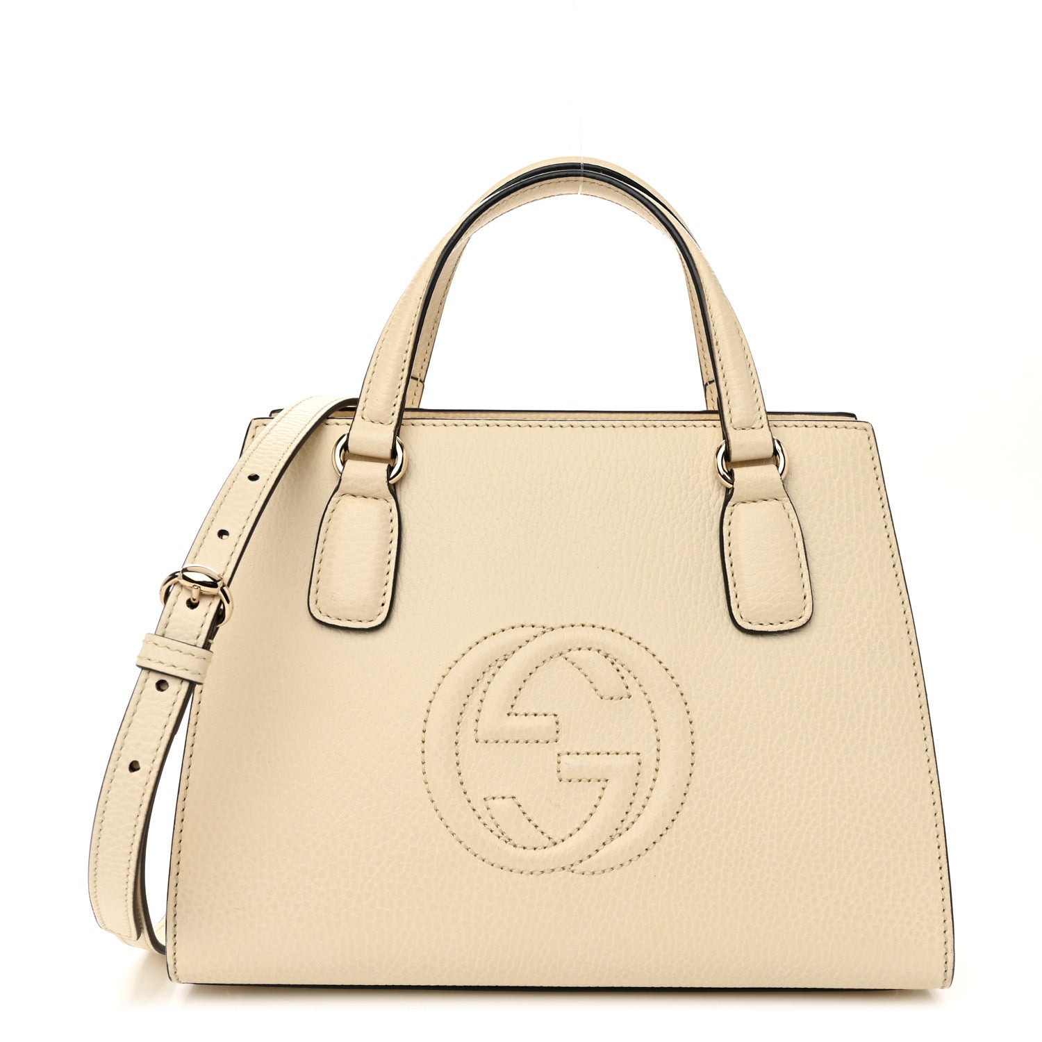 Gucci Dollar Calfskin Medium Soho Top Handle Satchel Ivoire 1 of 10