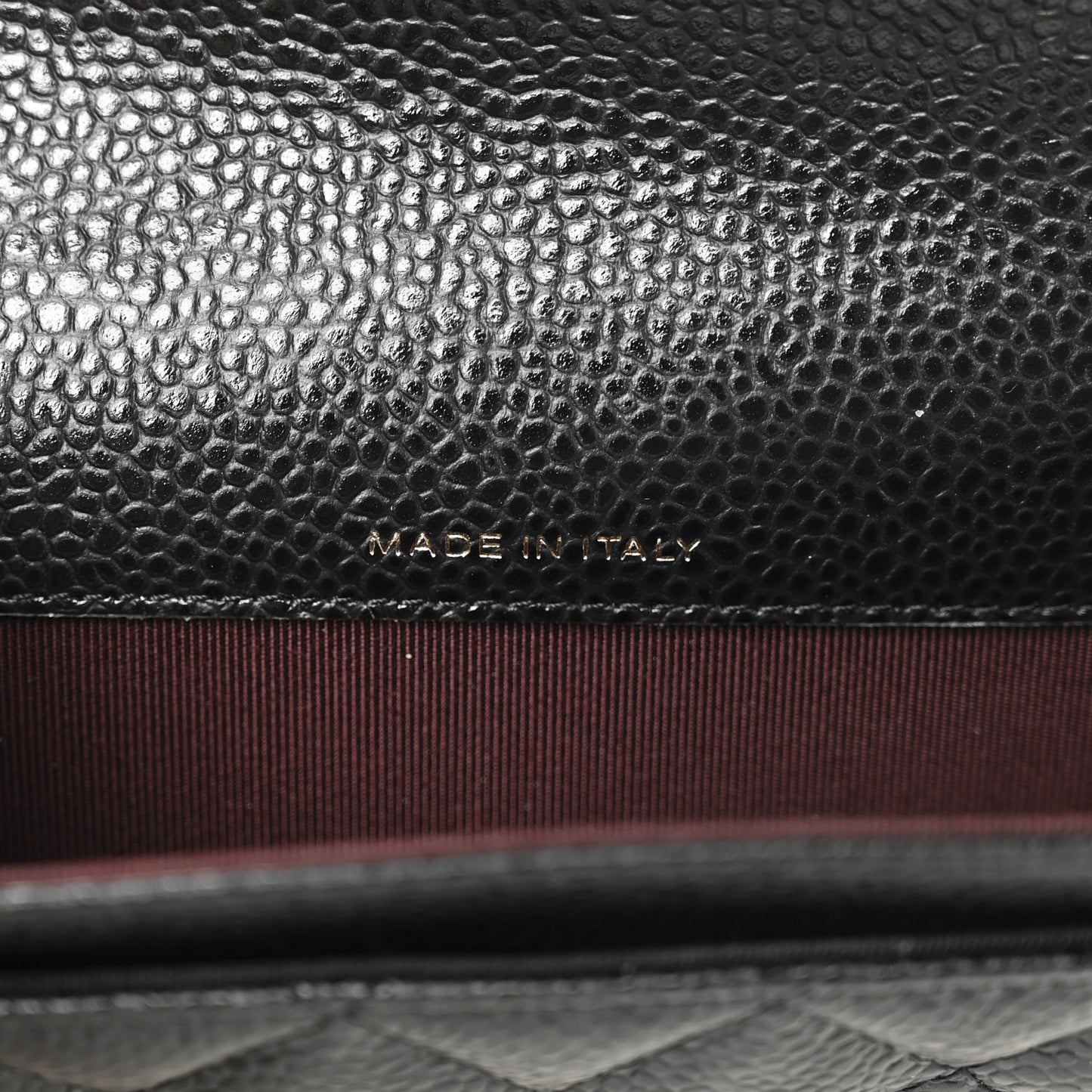 Caviar Quilted Flap Card Holder Black