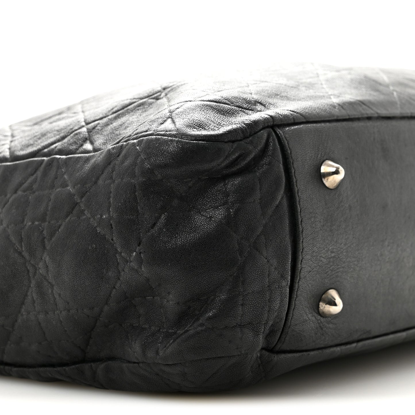 Lambskin Cannage Large Soft Lady Dior Shopping Tote Black