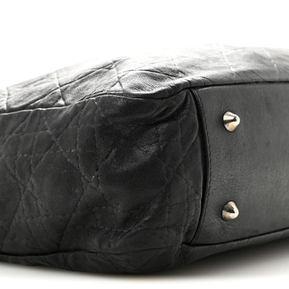Christian Dior Lambskin Cannage Large Soft Lady Dior Shopping Tote Black 9 of 15