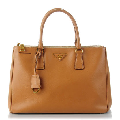 Prada Saffiano Medium Galleria Double Zip Tote Caramel 1 of 9