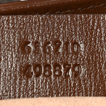 Gucci GG Supreme Monogram Azalea Calfskin Web Medium Jackie 1961 Hobo Beige Ebony Brown Sugar 13 of 19