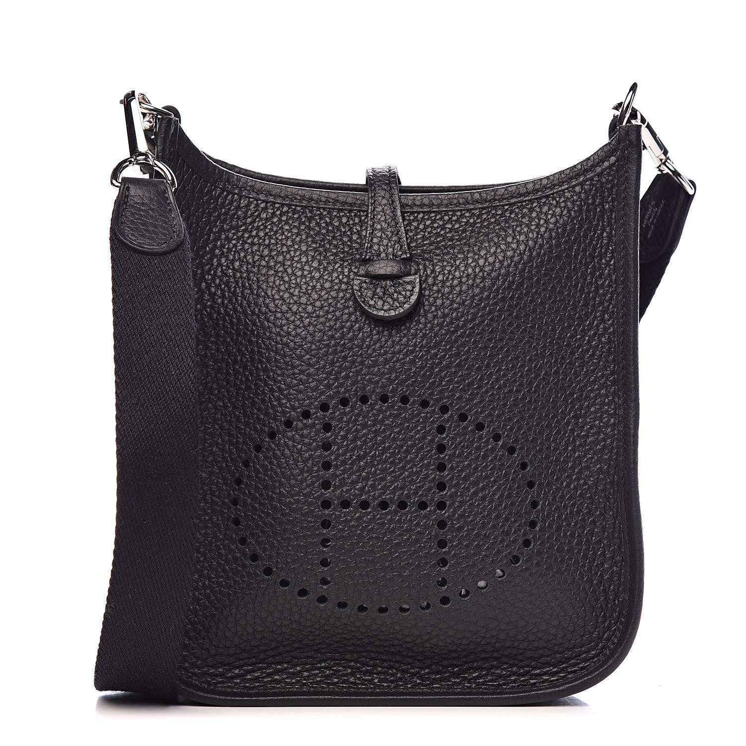 Hermes Taurillon Clemence Evelyne TPM Black 1 of 11