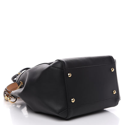 Fendi Vitello Grace King Karligraphy Chain Bucket Bag Black Bisquit 3 of 7