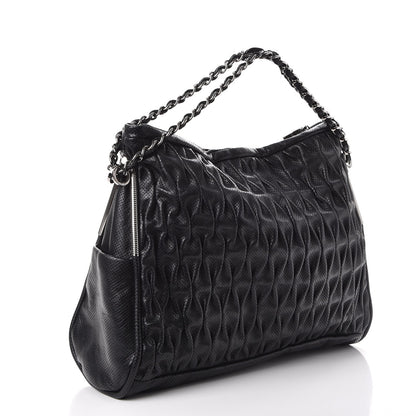 Chanel Lambskin Perforated Large Ultimate Soft Tote Black 3 of 8