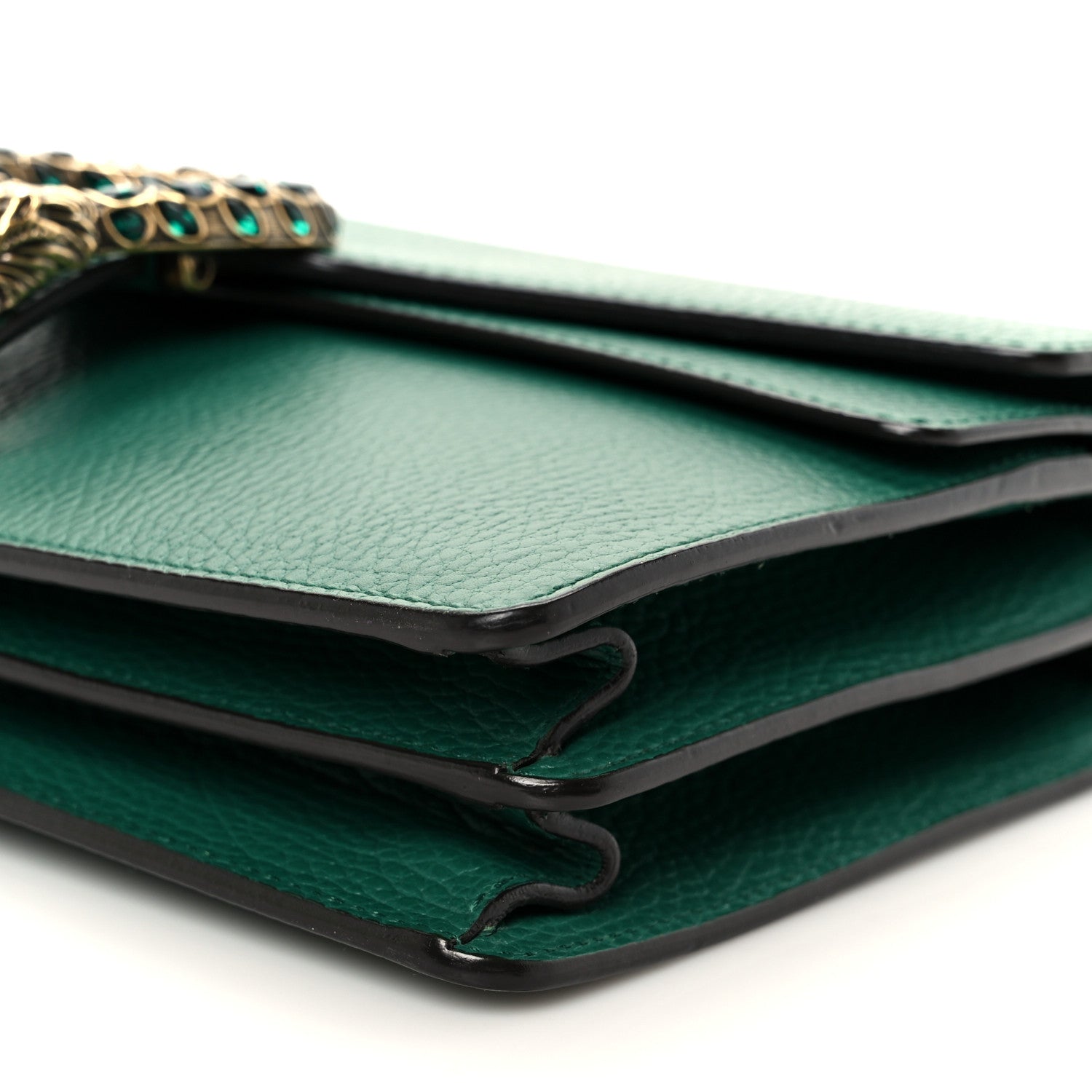 Gucci Pebbled Calfskin Small Dionysus Shoulder Bag Emerald 11 of 11