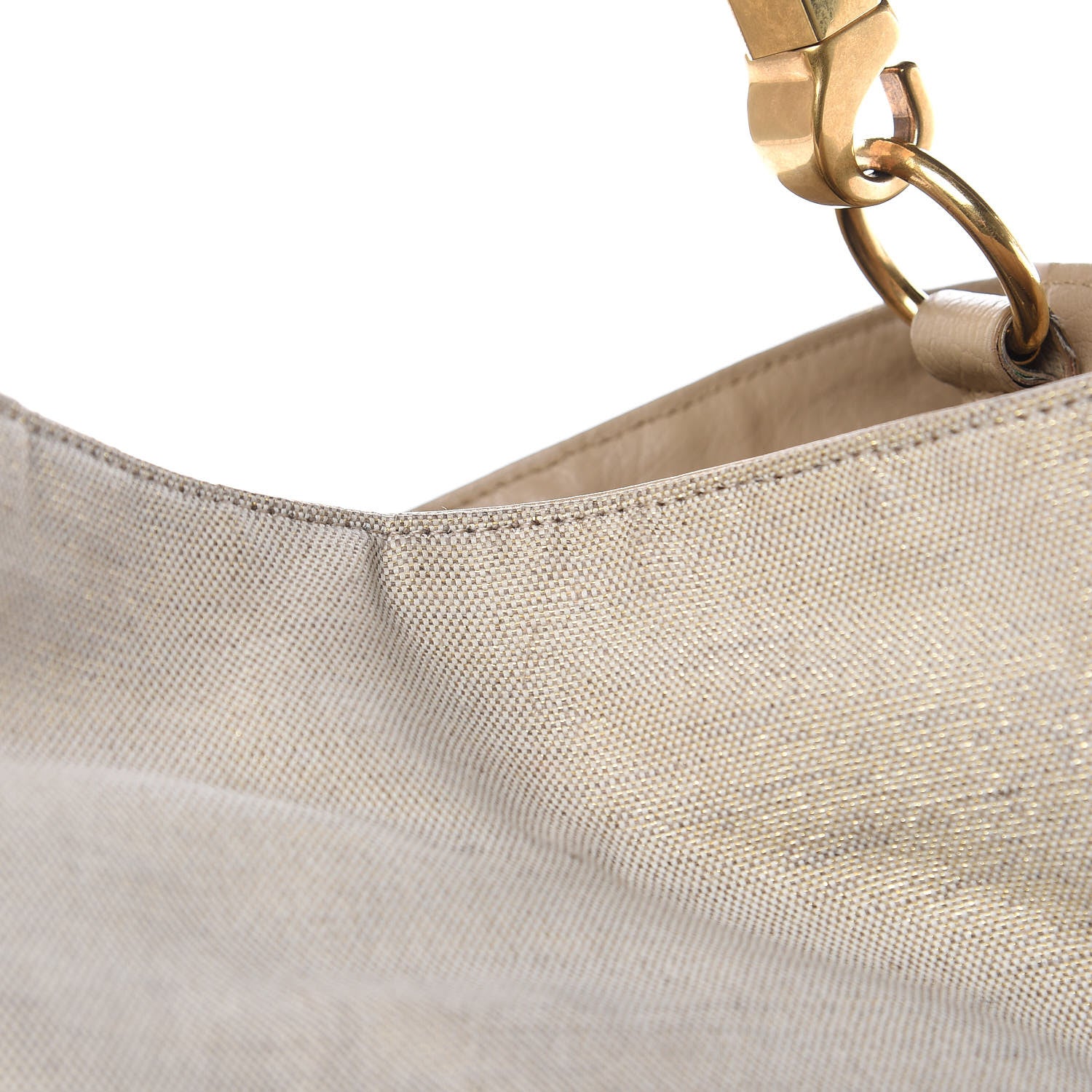 Saint Laurent Canvas Sheepskin Large Roady Beige 14 of 17