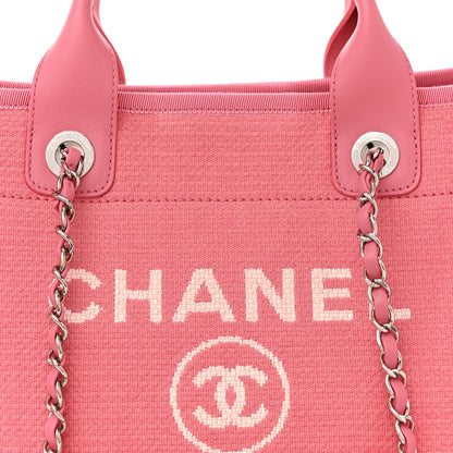 Chanel Mixed Fibers Small Deauville Tote Pink 9 of 12