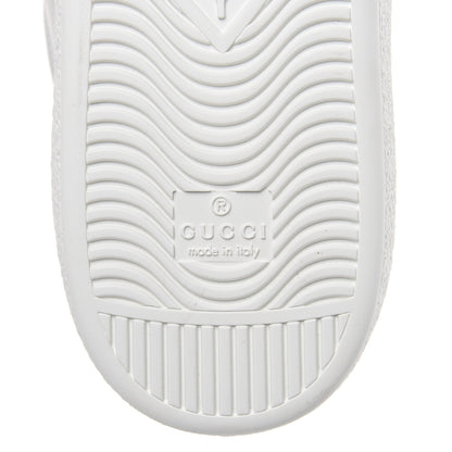 Gucci Calfskin Ayers Web Panther Embroidered Mens Ace Sneakers 10 White 7 of 10