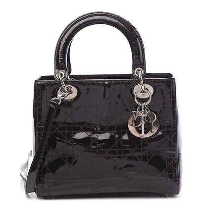 Christian Dior Patent Cannage Stitched Medium Lady Dior Amethyste 1 of 10