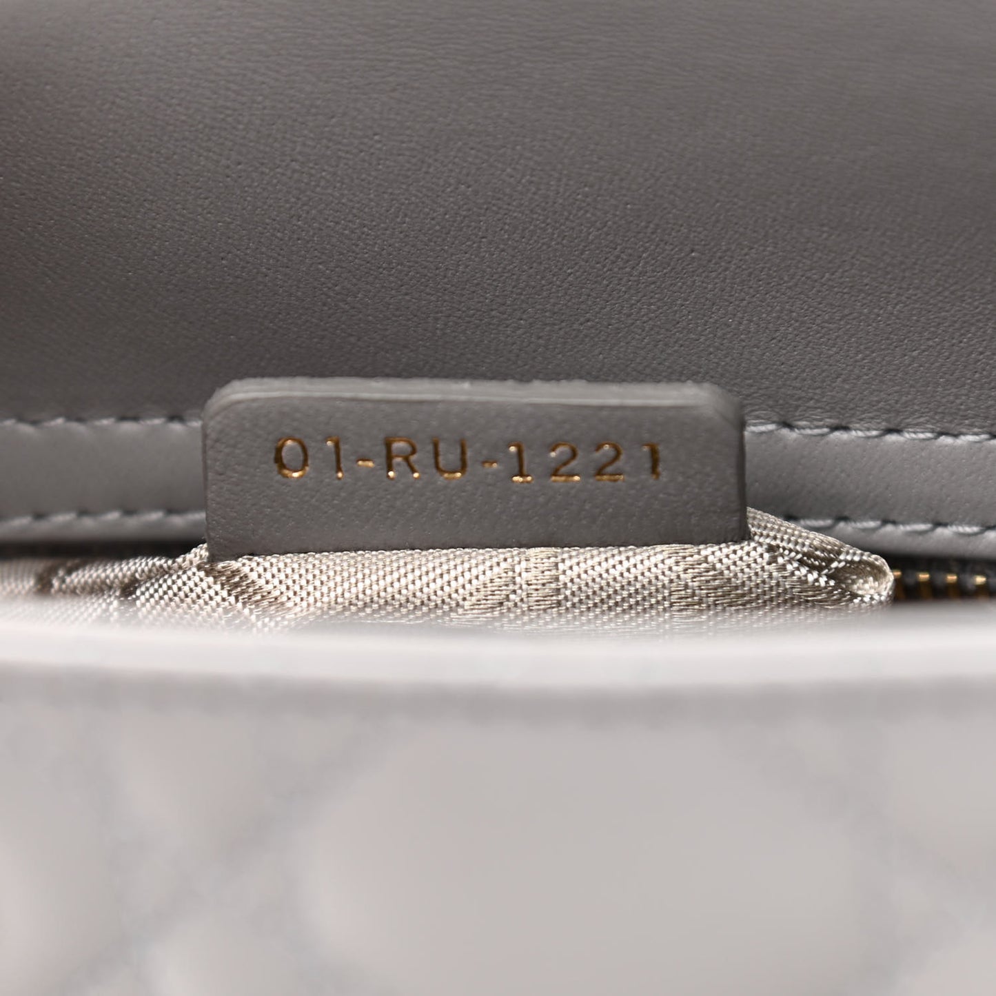 Lambskin Cannage Small My ABCDior Lady Dior Grey