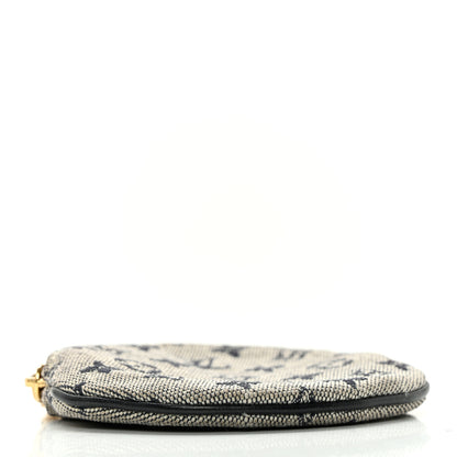 Louis Vuitton Mini Lin Croisette Round Coin Purse Blue 4 of 11