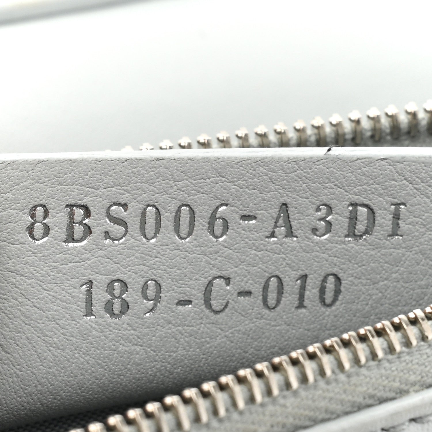 Fendi Vitello Liberty Crystal Embellished F is Fendi Medium Envelope Wallet on Chain Grigio Perla 8 of 14