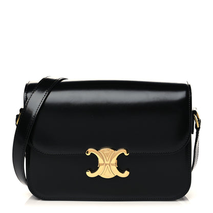 Celine Shiny Calfskin Teen Triomphe Black 1 of 6