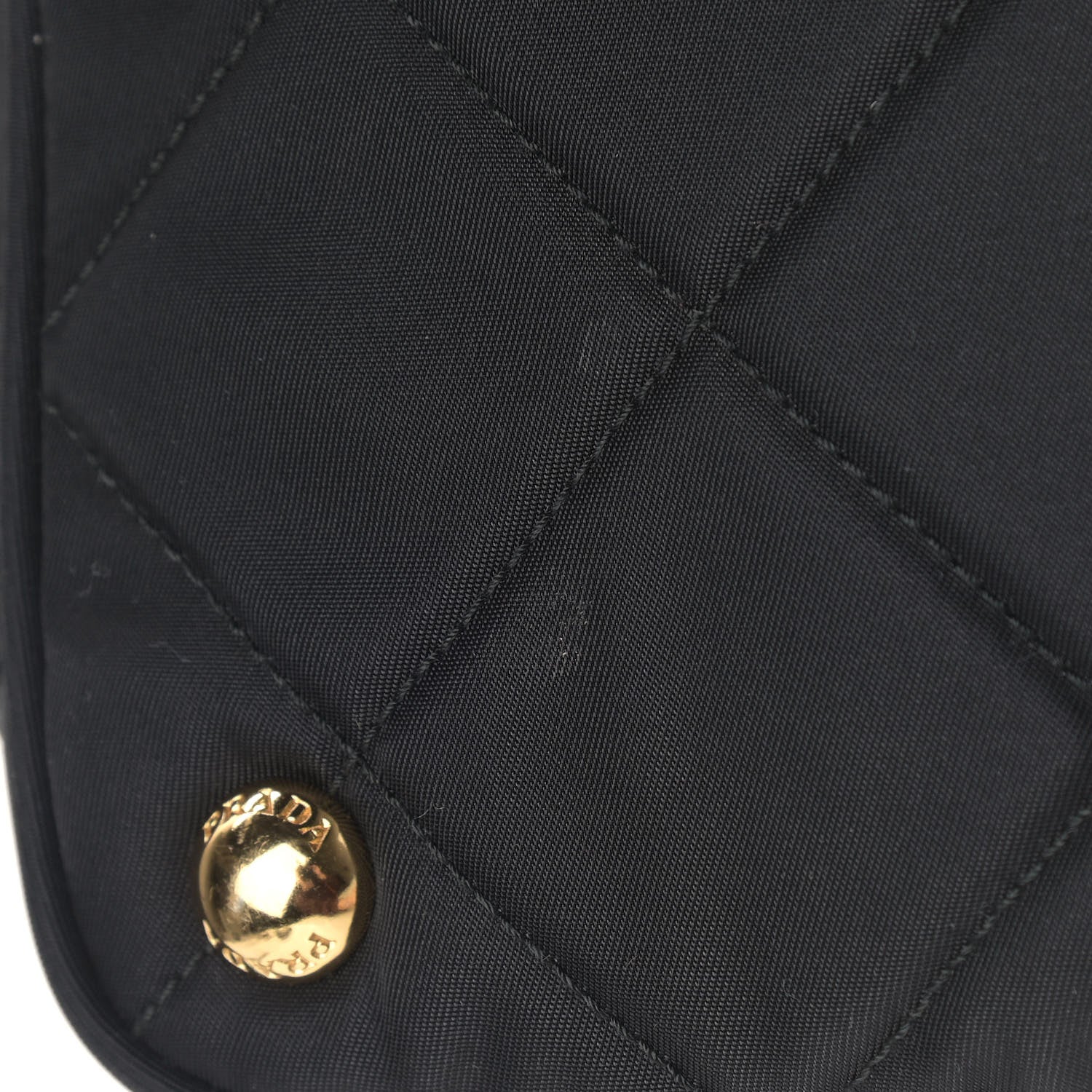 Prada Nylon Tessuto Impuntu Quilted Shoulder Bag Black 12 of 14