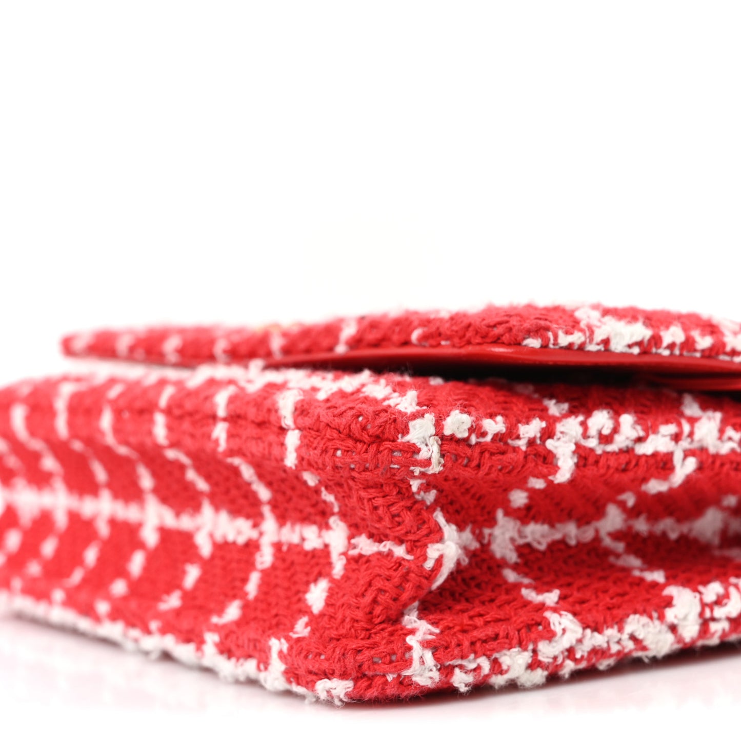 Tweed Quilted Chanel 19 Wallet On Chain WOC Red White