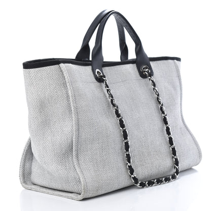 Chanel Canvas Deauville Large Tote Grey 3 of 10