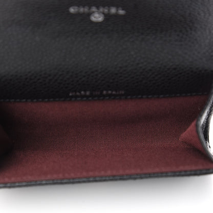Chanel Caviar Quilted Flap Card Holder Black 5 of 10