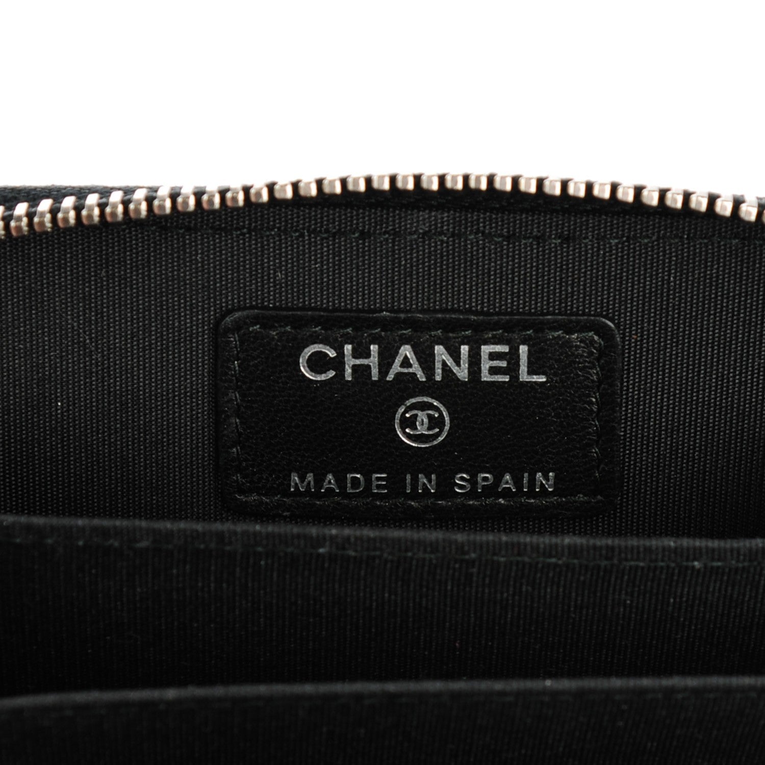 Chanel Patent Quilted Coco Boy Zip Coin Purse Black 6 of 7