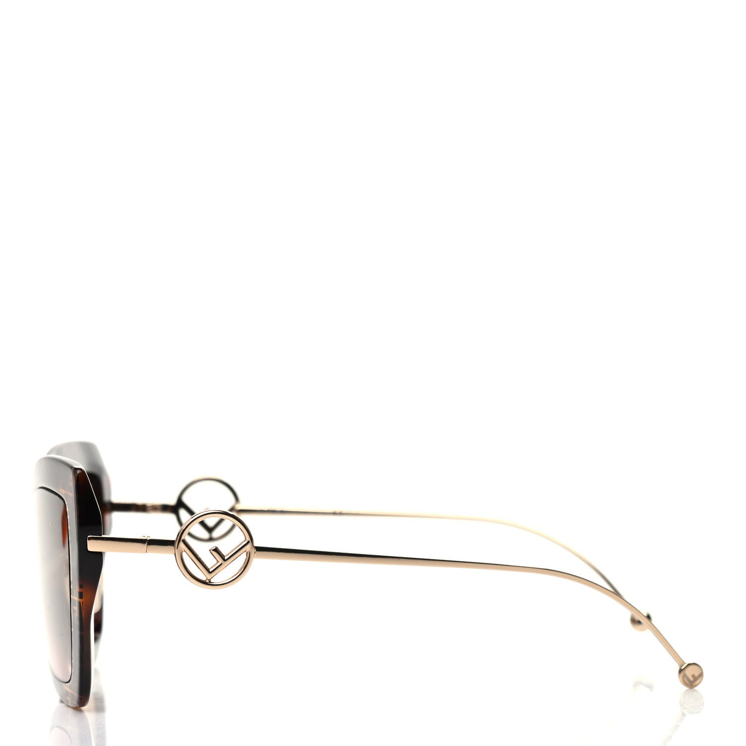 Fendi Acetate Metal F is Fendi FF Square Cat Eye Sunglasses FF 0424/F/S Havana 3 of 6