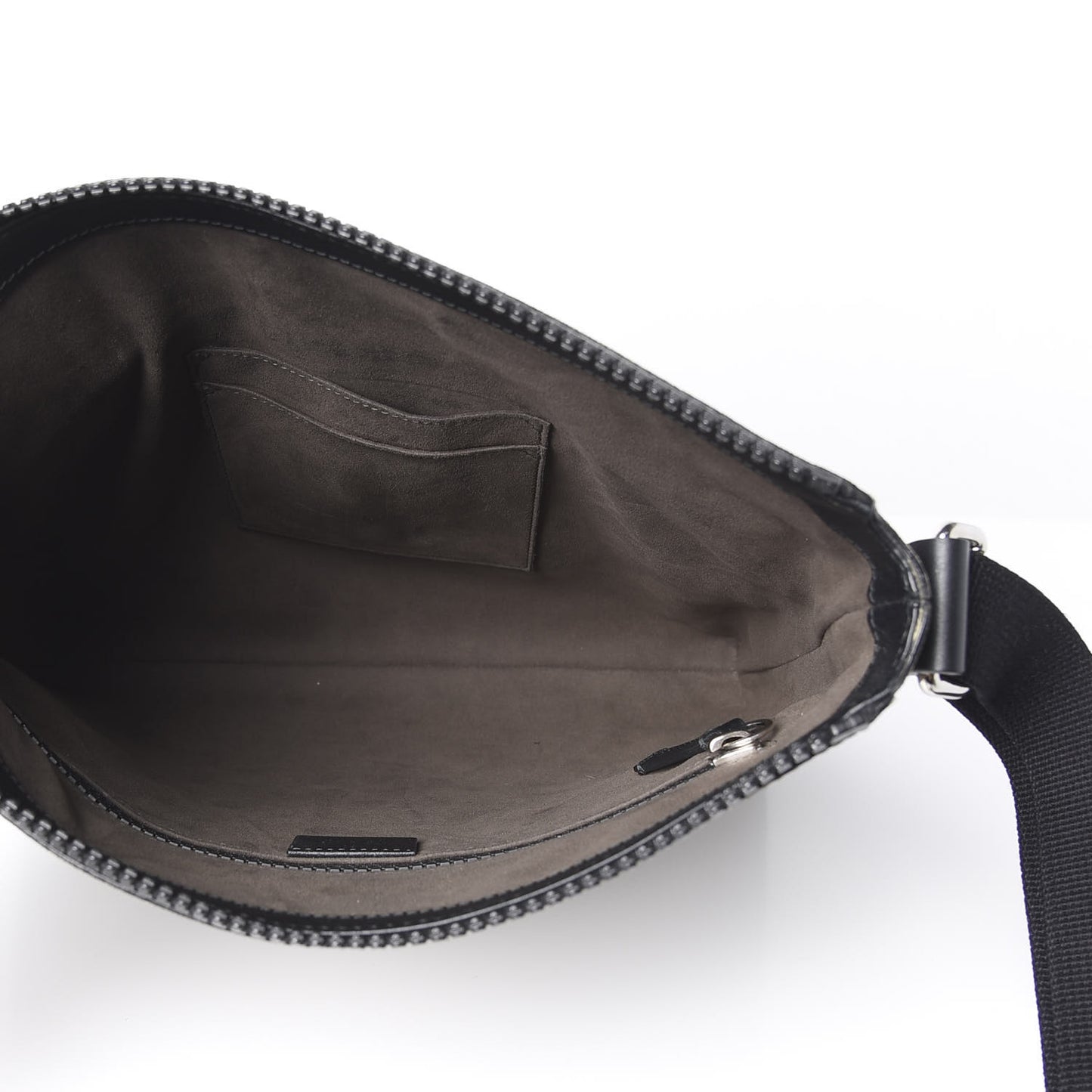 GG Supreme Monogram Flat Messenger Bag Black
