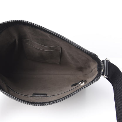 Gucci GG Supreme Monogram Flat Messenger Bag Black 4 of 11