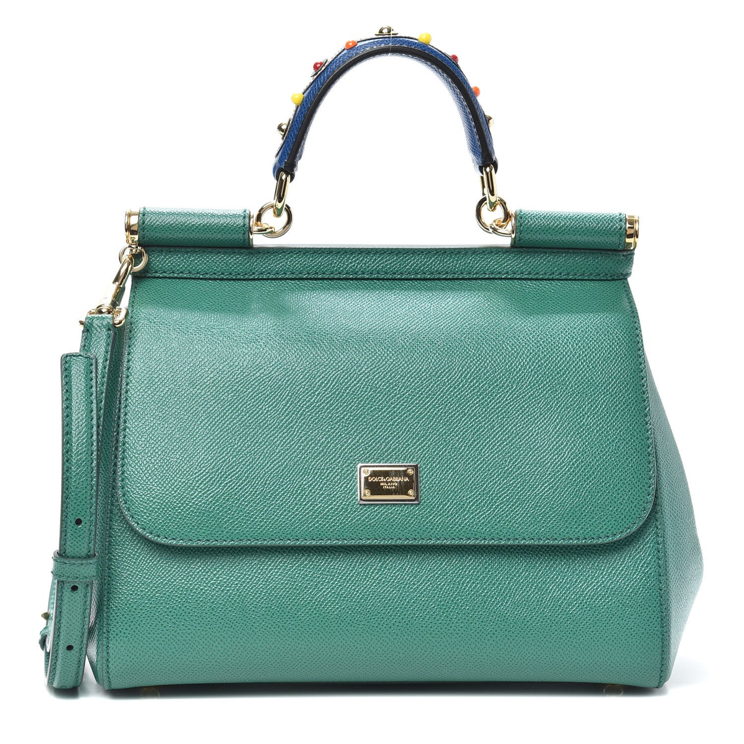 Dauphine Embellished Medium Miss Sicily Satchel Verde Muschio