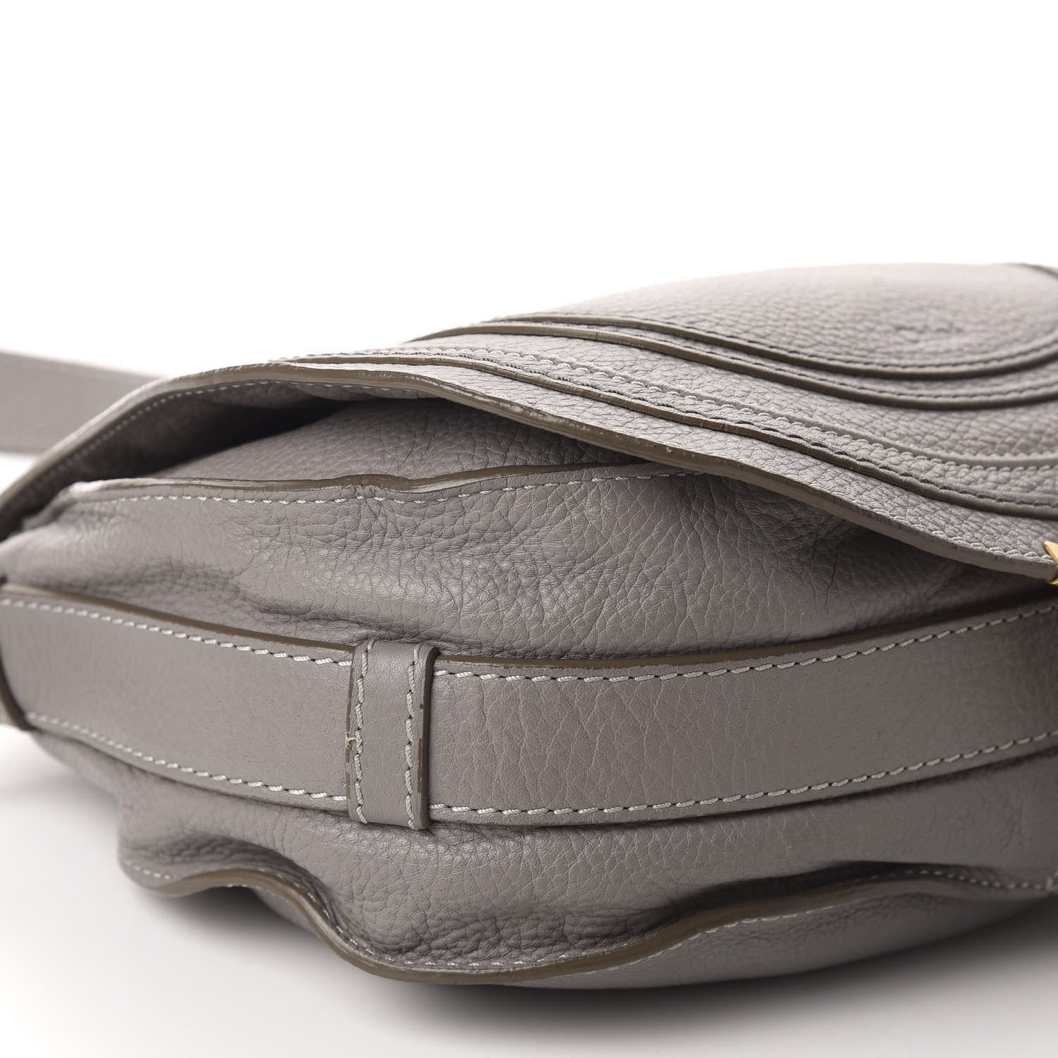 Chloe Calfskin Medium Marcie Round Crossbody Bag Cashmere Grey 6 of 10