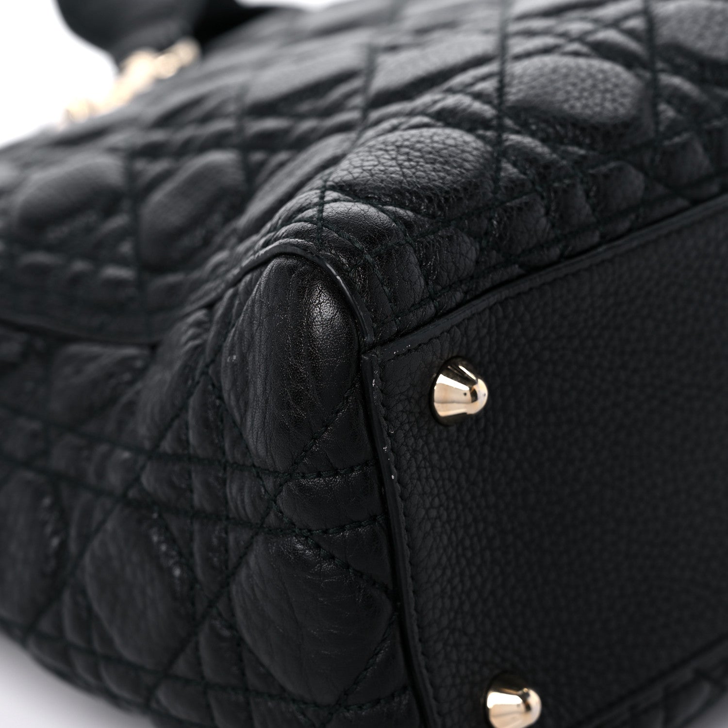 Christian Dior Grained Calfskin Cannage Large Supple Lady Dior Black 10 of 14