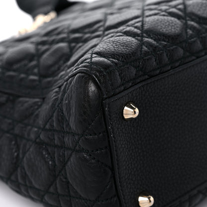 Christian Dior Grained Calfskin Cannage Large Supple Lady Dior Black 10 of 14