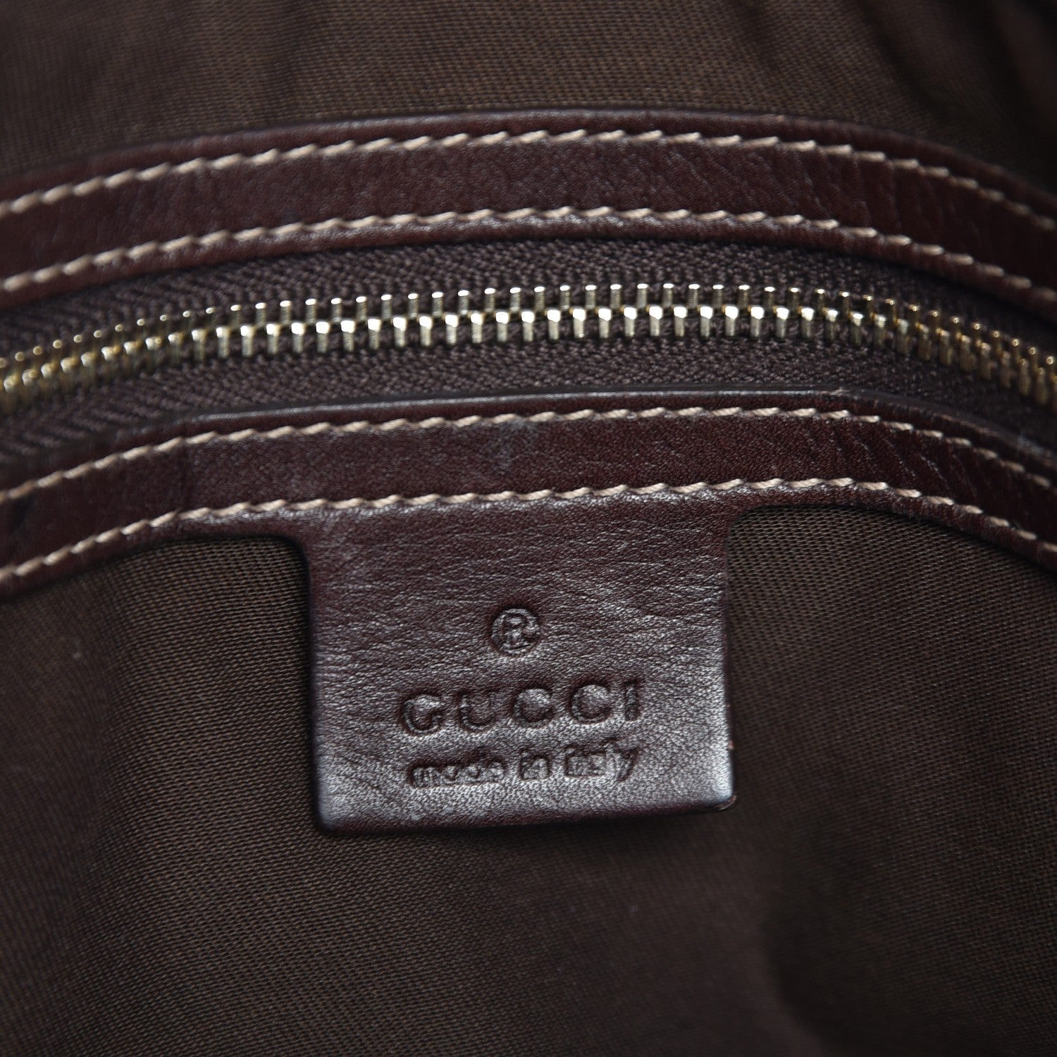 Gucci Calfskin Medium Britt Tote Dark Brown 6 of 12
