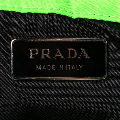 Prada Tessuto Nylon Soft Padded Medium Shopping Tote Verde Fluo 5 of 13