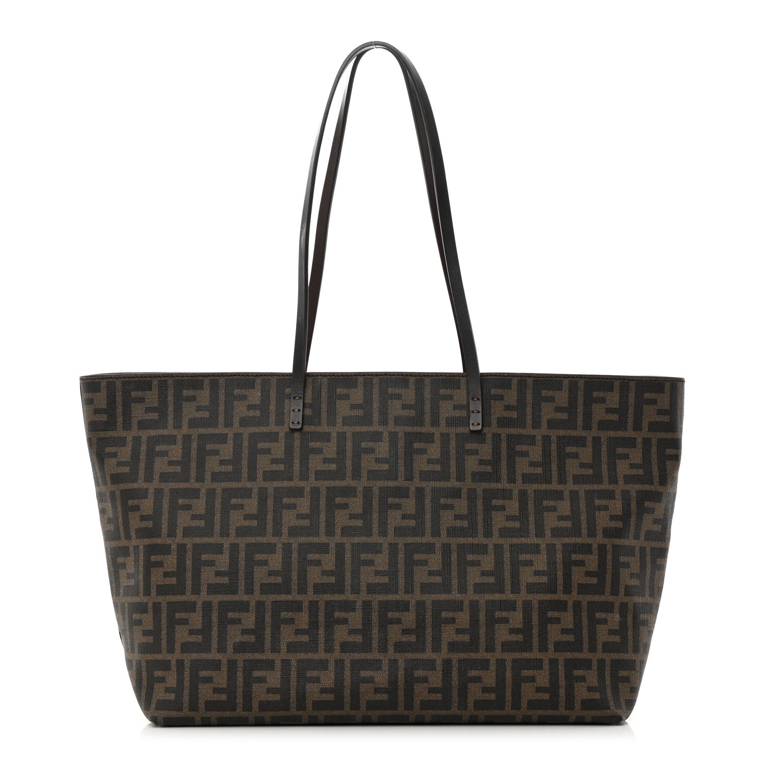 Fendi Zucca Spalmati Medium Roll Tote Tobacco Moro 1 of 14