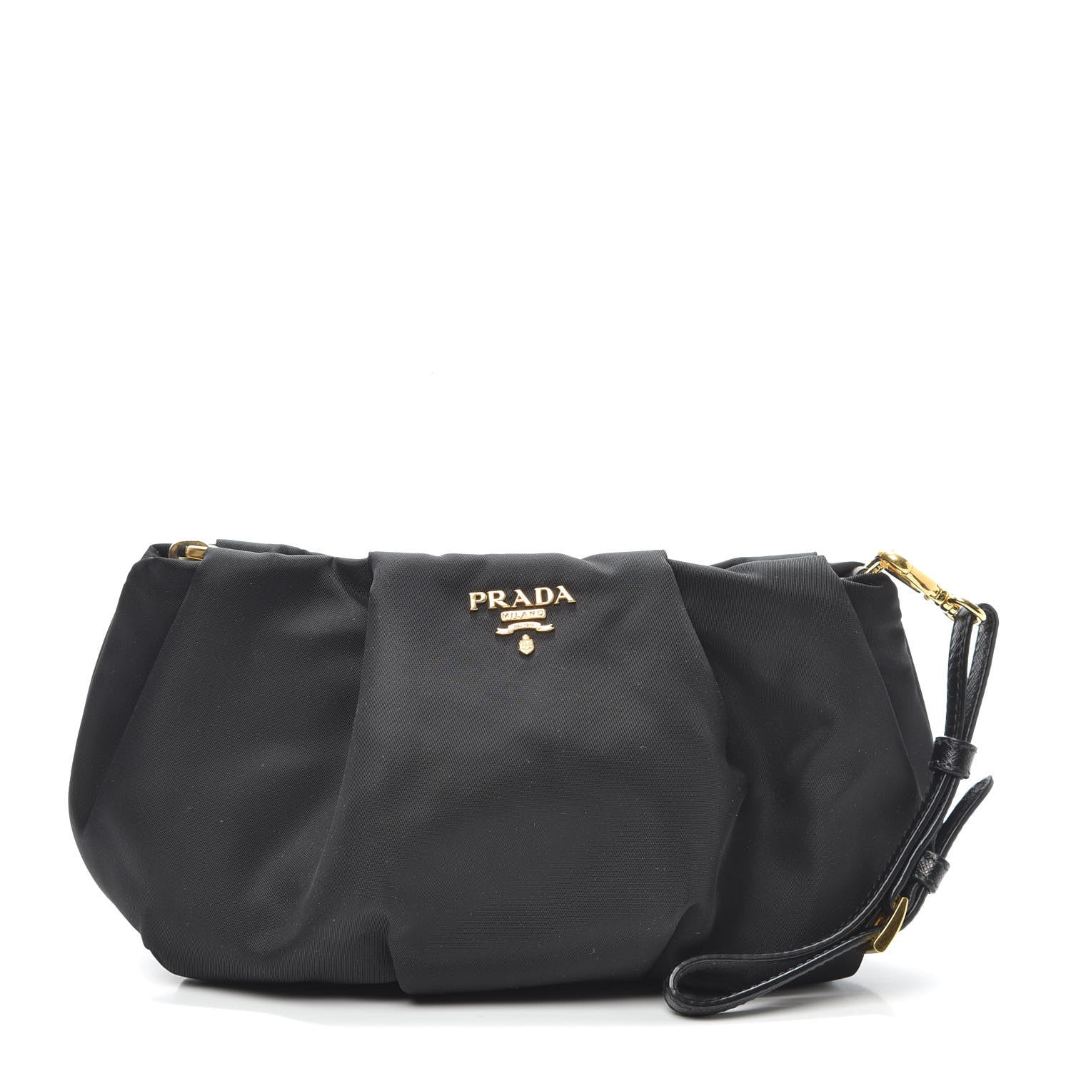 Prada Tessuto Nylon Bow Wristlet Black 1 of 8