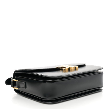 Celine Shiny Calfskin Medium Triomphe Shoulder Bag Black 4 of 10