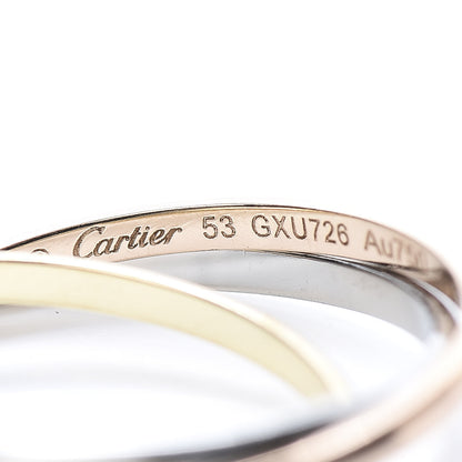 Cartier 18K Pink Yellow White Gold Extra Small Cartier Trinity Ring 53 6.25 4 of 5