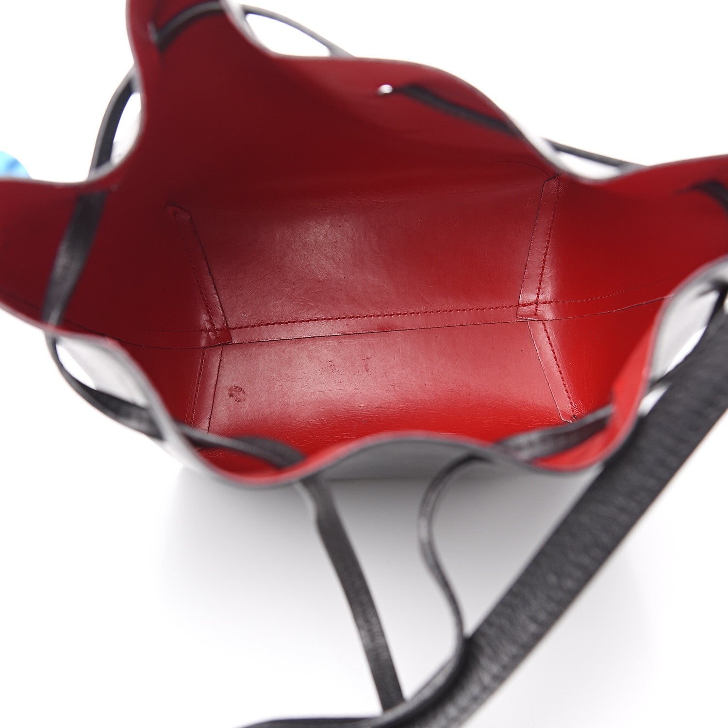 Mansur Gavriel Vegetable Tanned Calfskin Bucket Bag Black Flamma 4 of 15