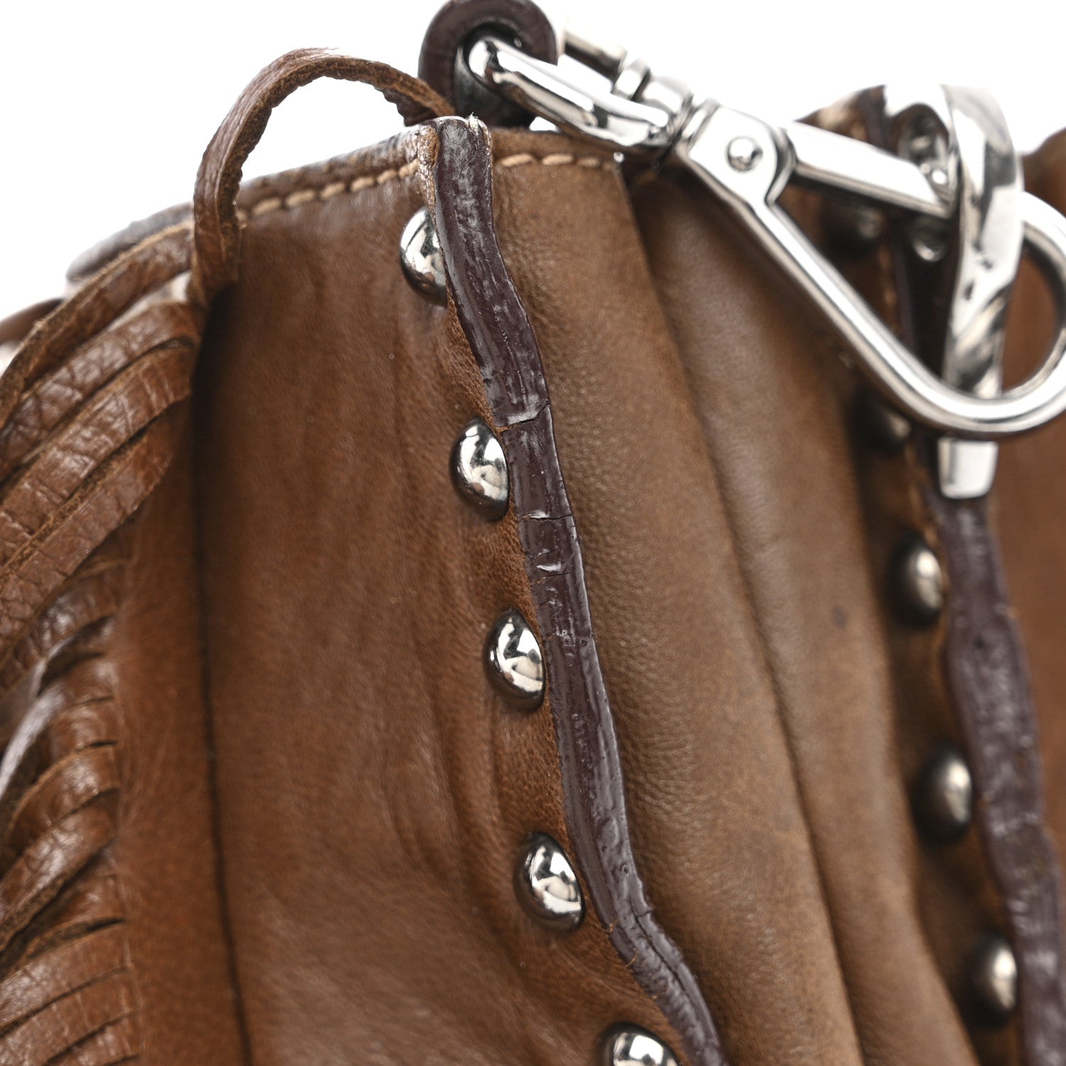 Prada Gaufre Tassel Tote Bag Brown 22 of 34