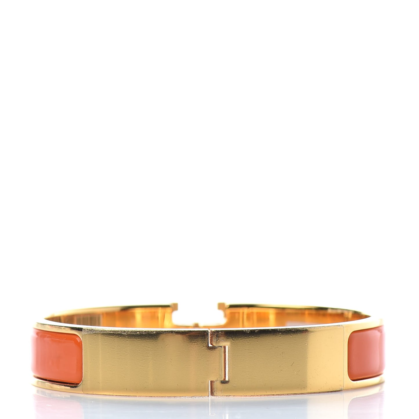 Enamel Narrow Clic Clac H Bracelet GM Orange