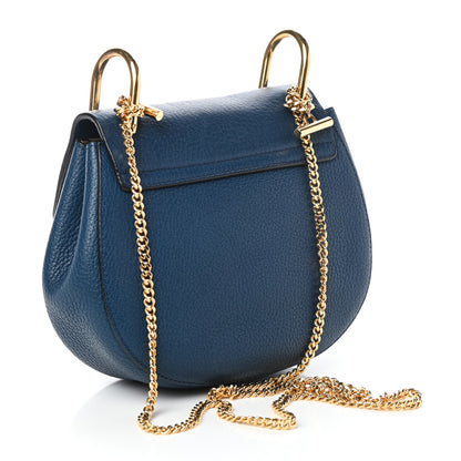 Chloe Grained Lambskin Mini Drew Shoulder Bag Royal Navy 3 of 8