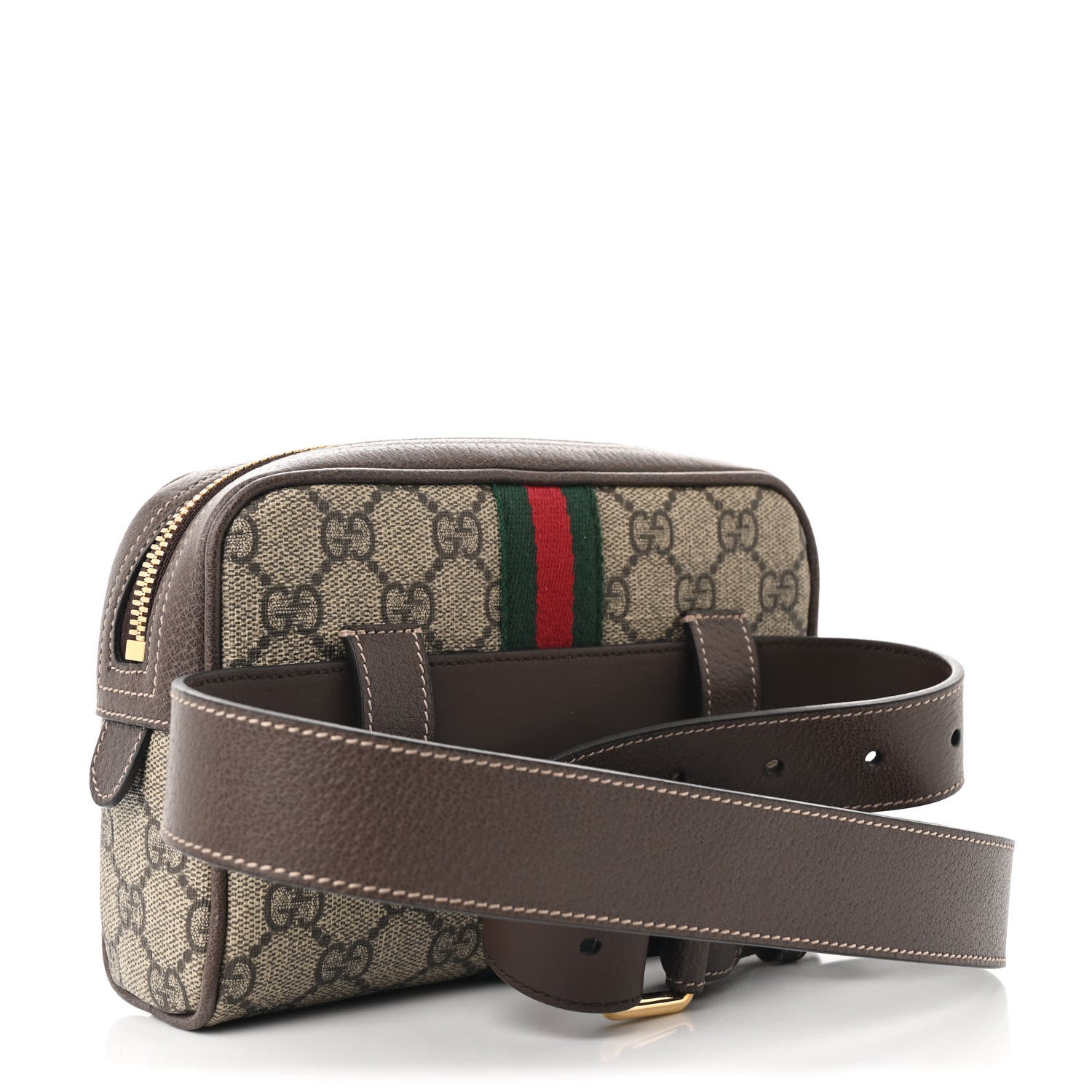 Gucci GG Supreme Monogram Web Small Ophidia Belt Bag 75 30 Dark Brown 3 of 11