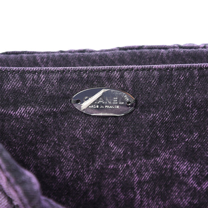 Chanel Denim Quilted Denimpression Flap Purple Black 5 of 10