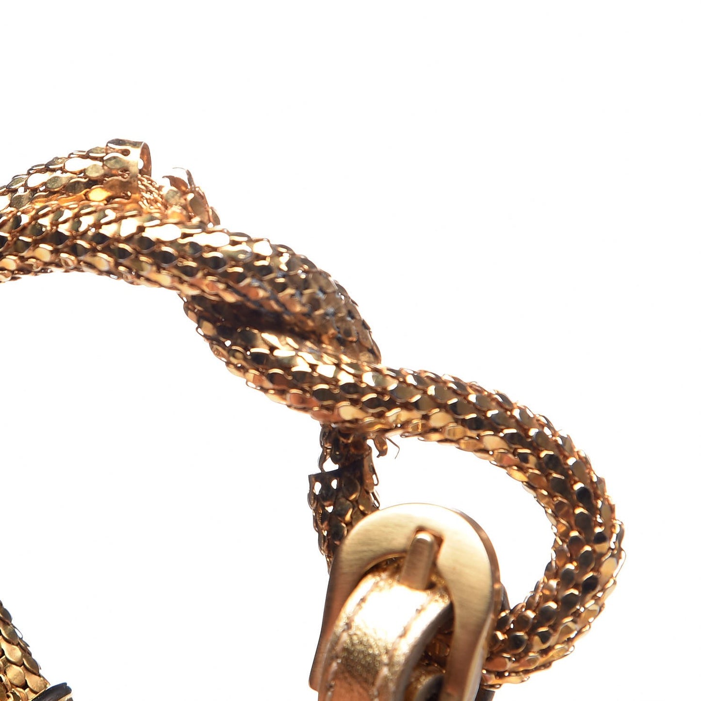 Metallic Lambskin Tulita Evening Bag Gold