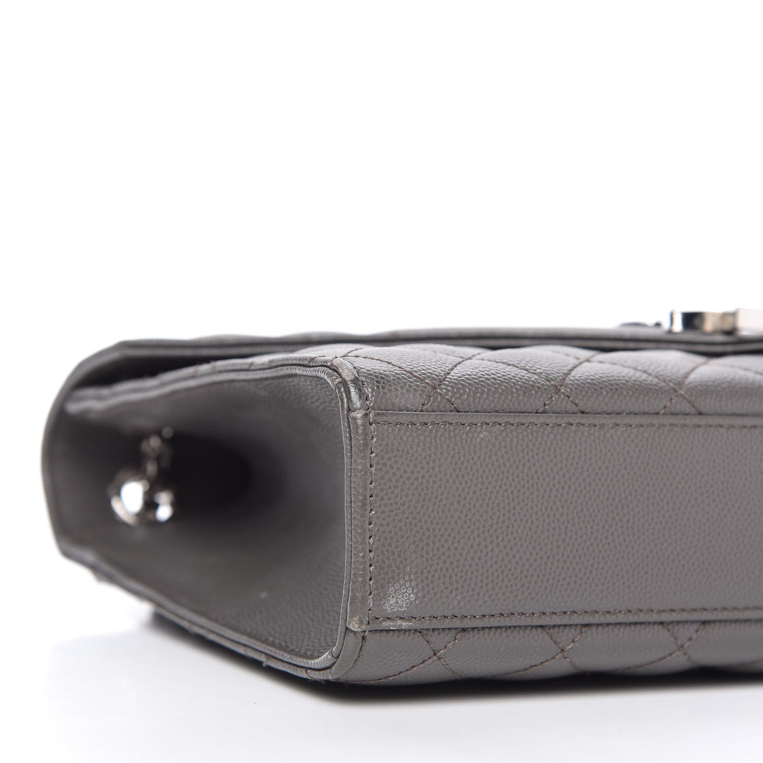 Saint Laurent Grain De Poudre Textured Mixed Matelasse Medium Triquilt Monogram Satchel Earth 6 of 11