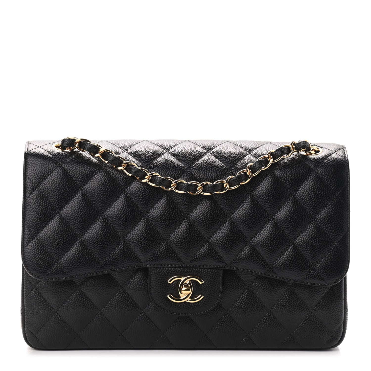 Chanel Caviar Quilted Jumbo Double Flap Black 1 of 9