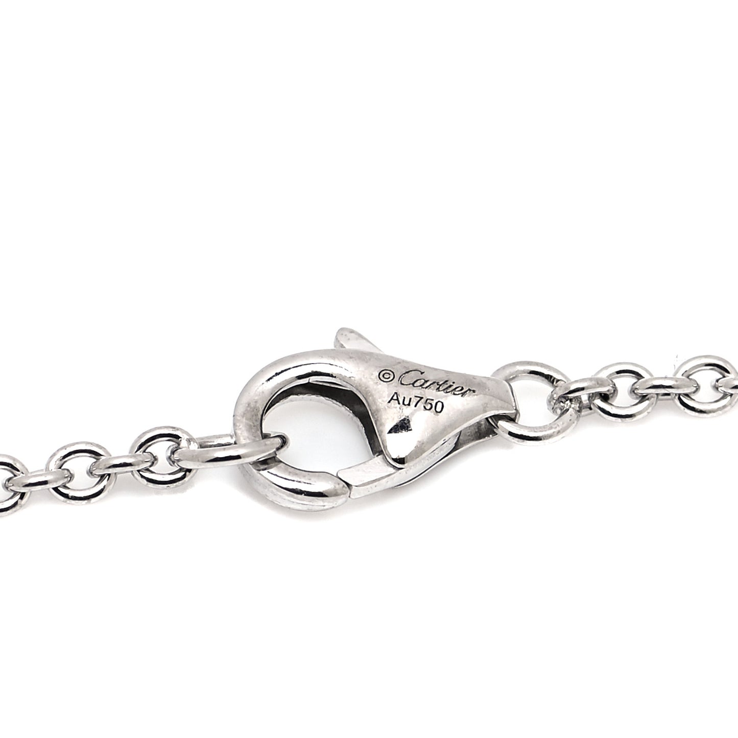 18K White Gold Interlocking LOVE Necklace