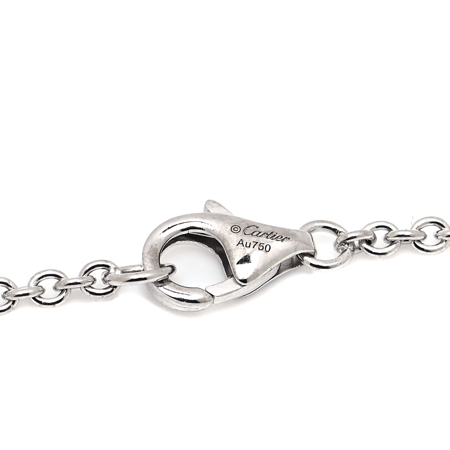 Cartier 18K White Gold Interlocking LOVE Necklace 4 of 5